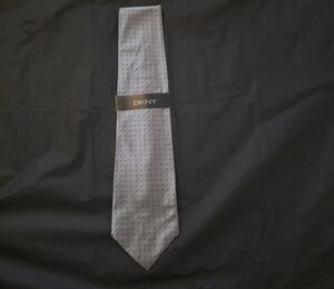 DKNY Gray Polka Dot Men's Tie